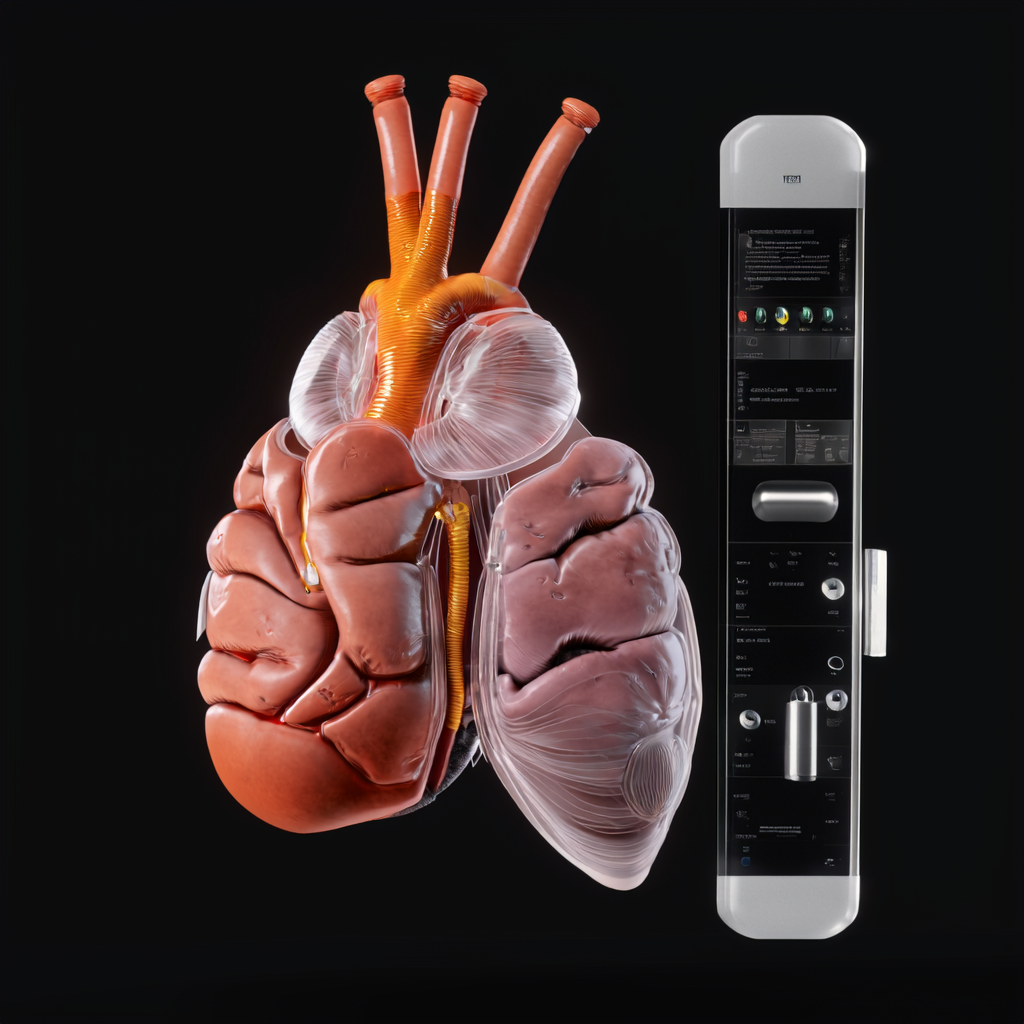 3D数字可视化方案-医疗3D可视化界面，显示人体器官模型与交互工具
